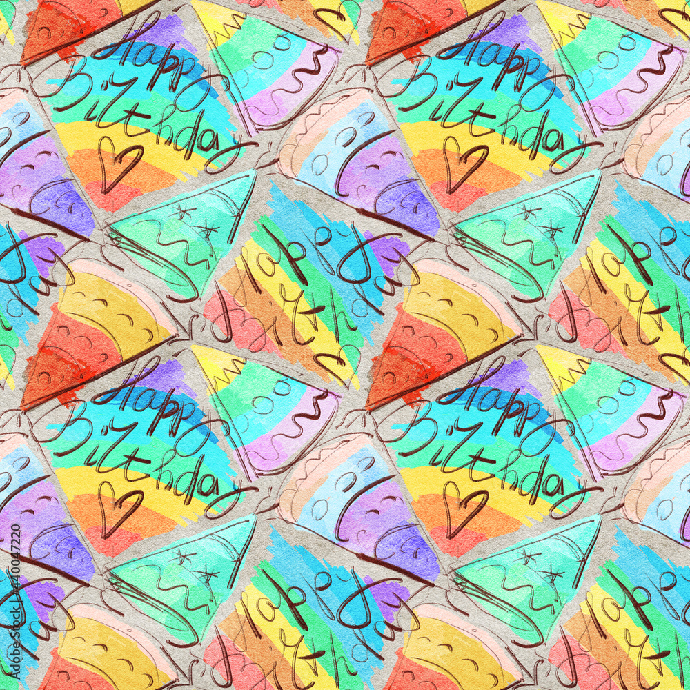 Seamless pattern pattern design for birthday party