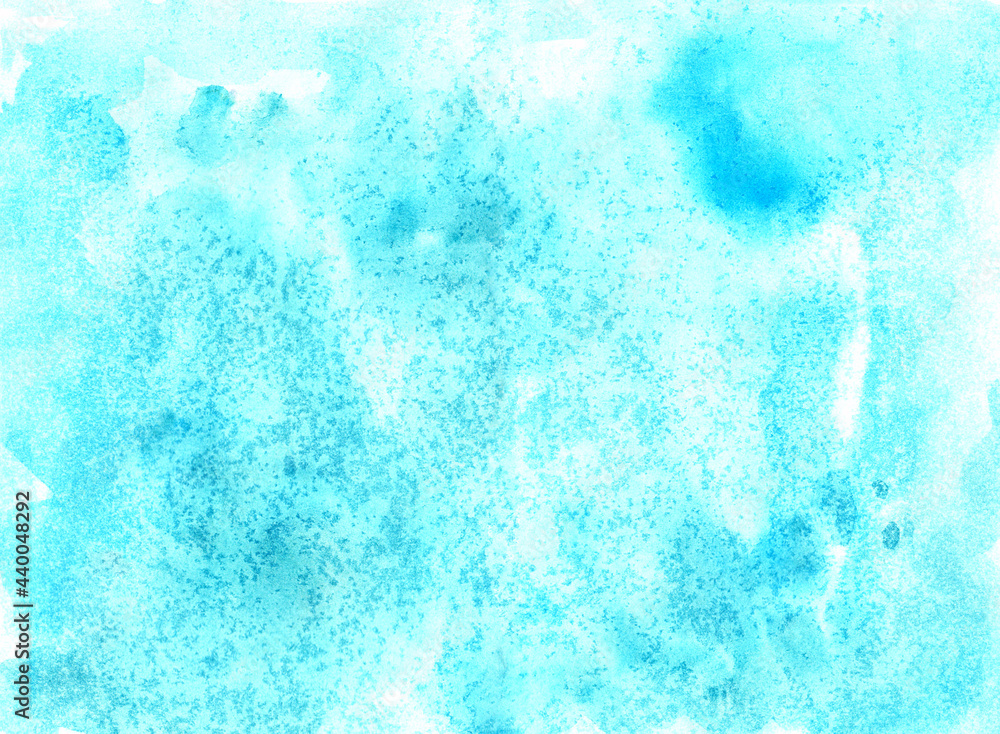 Hand drawn blue watercolor abstract background