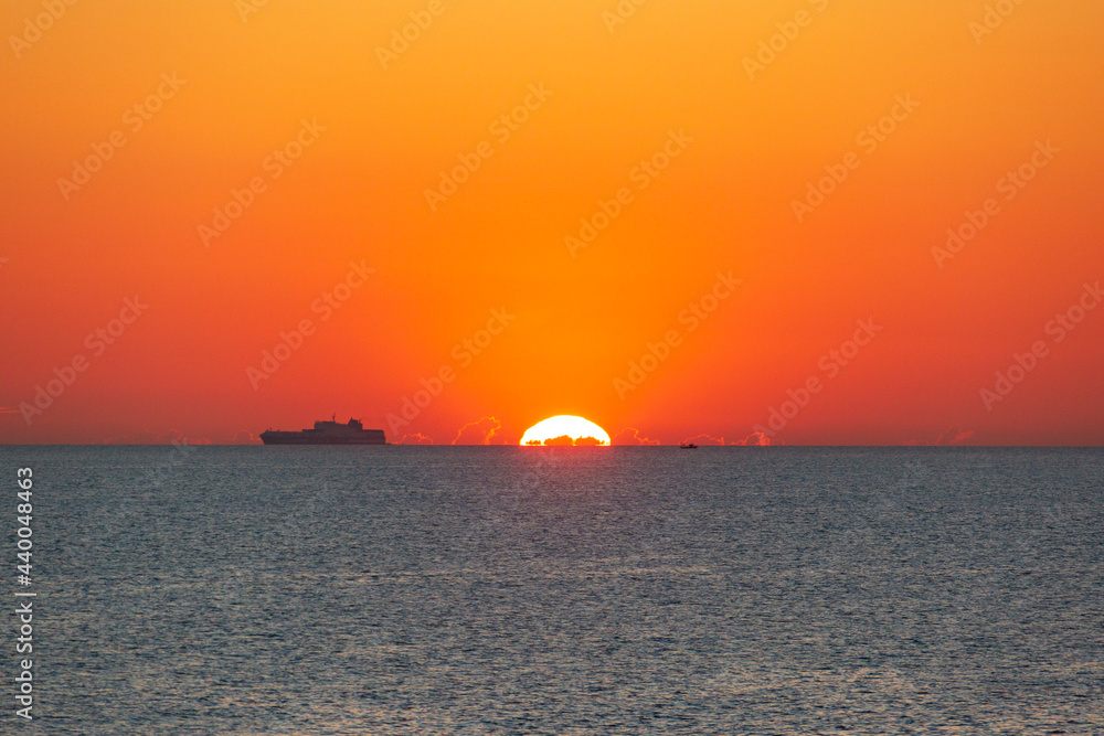 Sunrise over the sea. Sunrise over the sea.