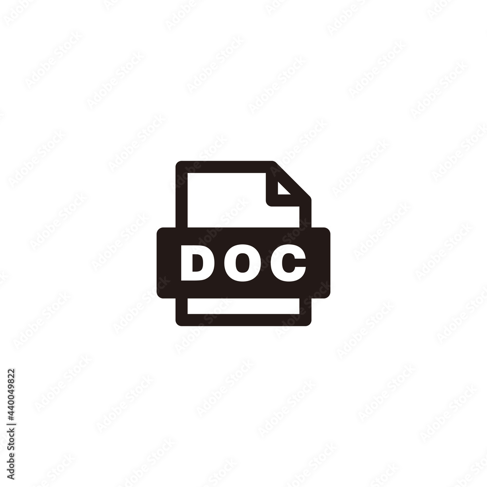Simple Flat Document Icon Illustration Design, Silhouette Document Symbol Template Vector Simple Flat Document Icon Illustration Design, Silhouette Document Symbol Template Vector