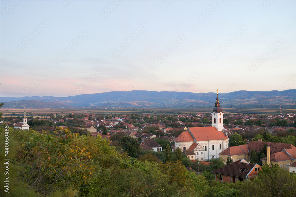 Bela Crkva is a town and municipality in the South Banat District of Vojvodina, Serbia.Panorama, sunset sky.