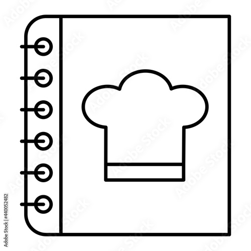 Vector Recipe Outline Icon Design