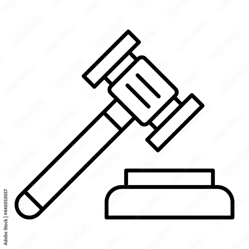 Vector Law Outline Icon Design Vector Law Outline Icon Design