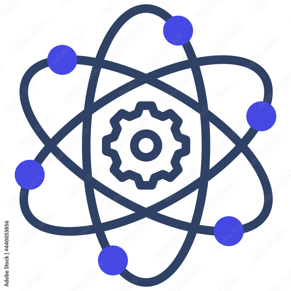 Trendy design of atom, editable vector Trendy design of atom, editable vector