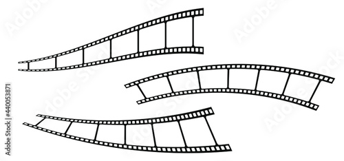 Old empty negative, dia 35 mm Film roll and film strip frame. flat vector photo, picture, image photography pictogram. Filmstrip icon. For camera, cinema, photographic film. 