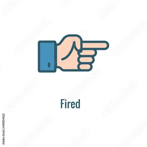 Job Loss, Downsizing, Getting Fired, and Unemployment from Covid 19 or Coronavirus Icon