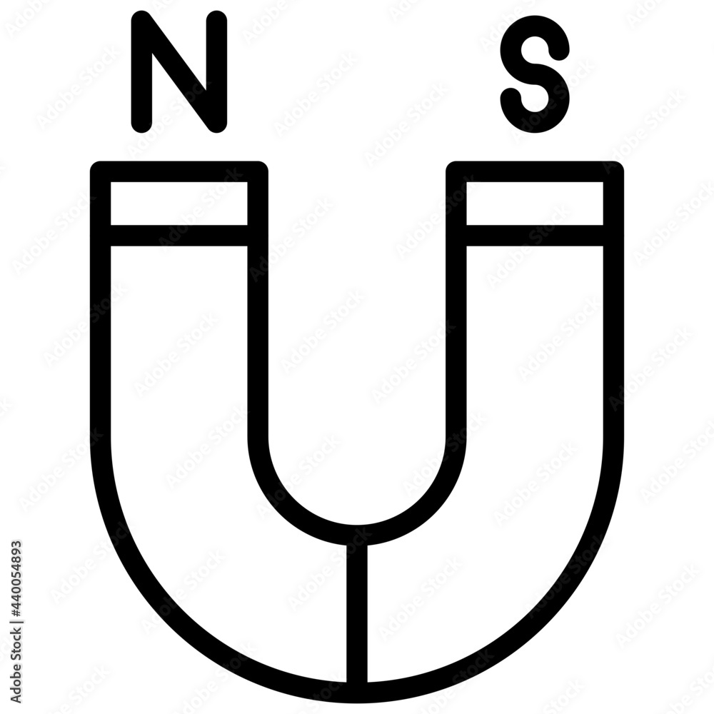 Editable linear vector design of magnet Editable linear vector design of magnet