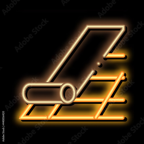 roof bitumen shingle neon light sign vector. Glowing bright icon roof bitumen shingle sign. transparent symbol illustration