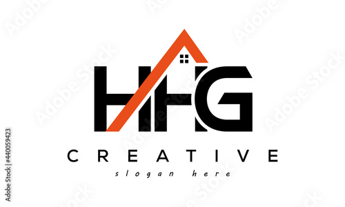 HHG letters real estate construction logo vector photo