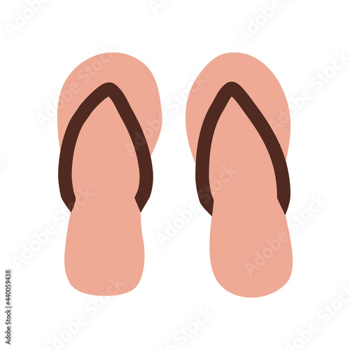 Beach slippers sandals vector illustration