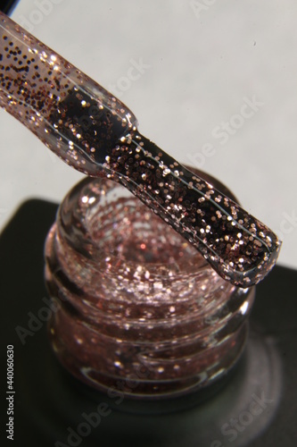 nail polish bottle with glitter