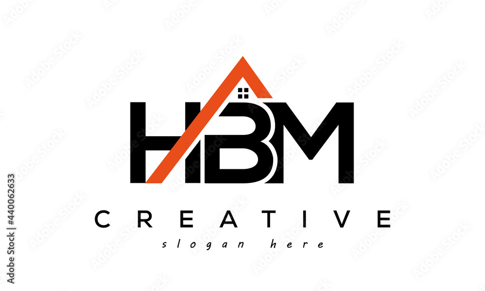 HBM letters real estate construction logo vector Stock Vector Adobe Stock