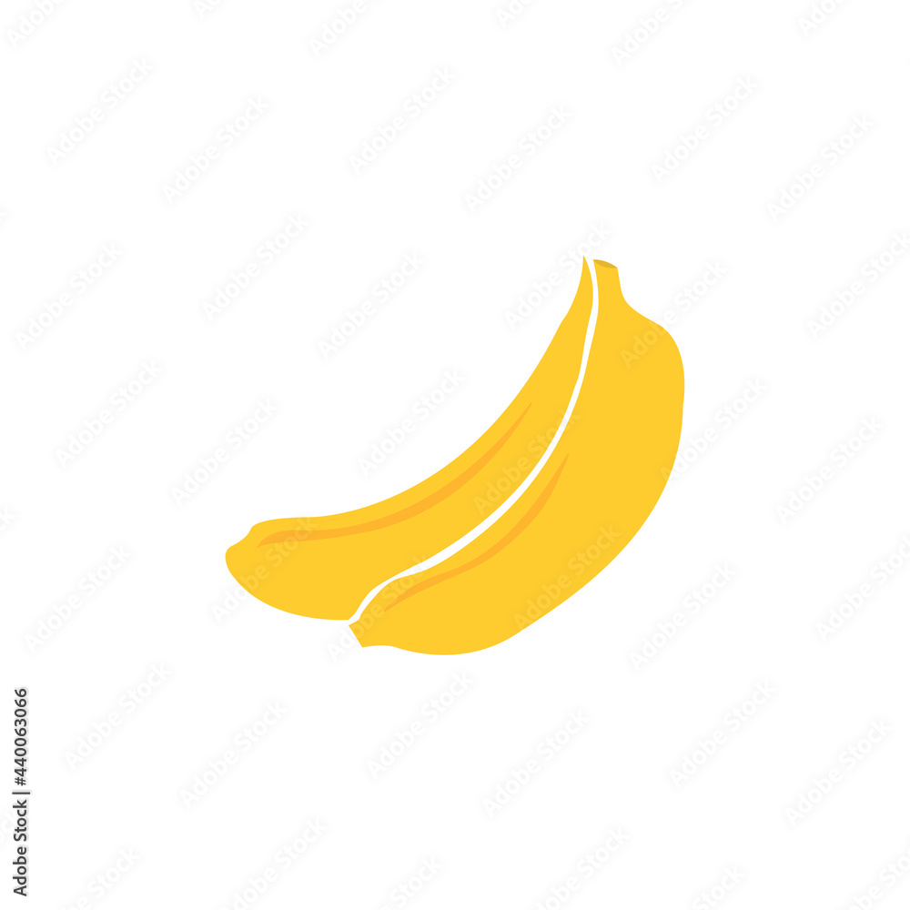 banana icon on a white background, vector illustration