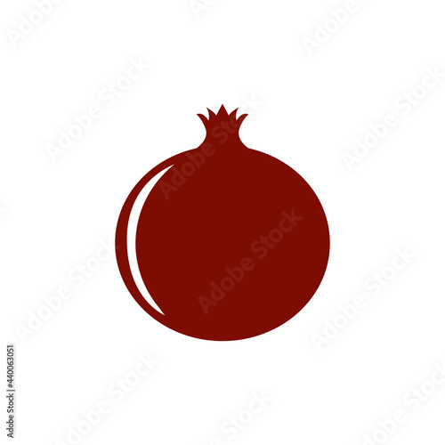 pomegranate icon on a white background, vector illustration
