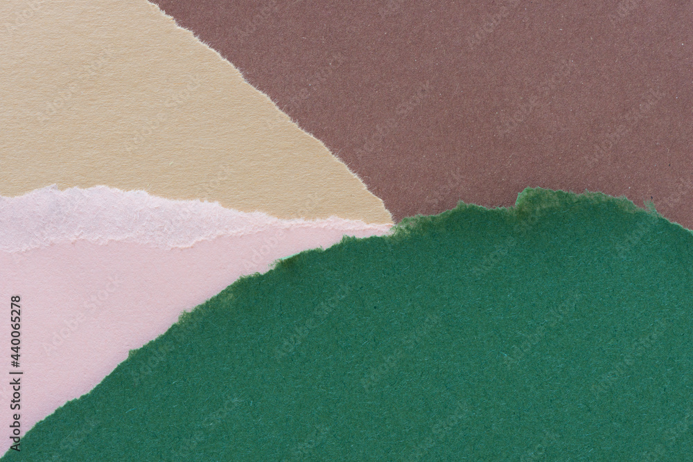 torn paper background in pink brown and green torn paper background in pink brown and green