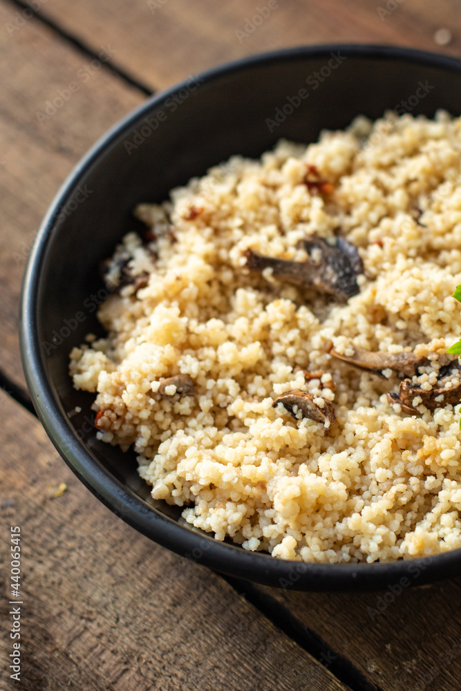 couscous no meat vegetable spices appetizer portion dish on the table healthy food meal snack copy space food background rustic top view couscous no meat vegetable spices appetizer portion dish on the table healthy food meal snack copy space food background rustic top view