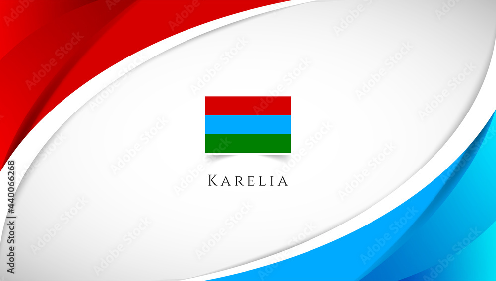 Obraz premium Abstract national day of Karelia country banner with elegant 3D background