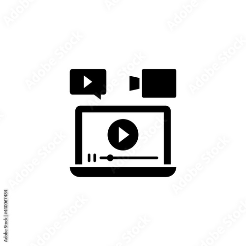 Video Marketing icon in vector. Logotype