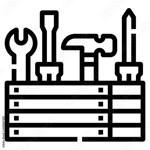 wrench line icon