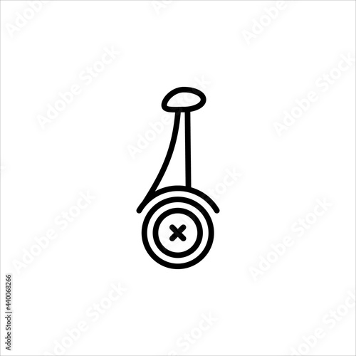 Hoverboard Line Icon In A Simple Style. Vector sign in a simple style isolated on a white background. Original size 64x64 pixels