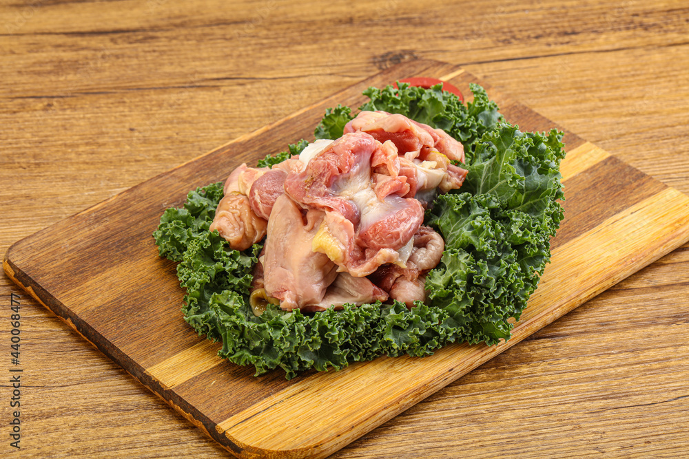 Raw chicken stomach for cooking
