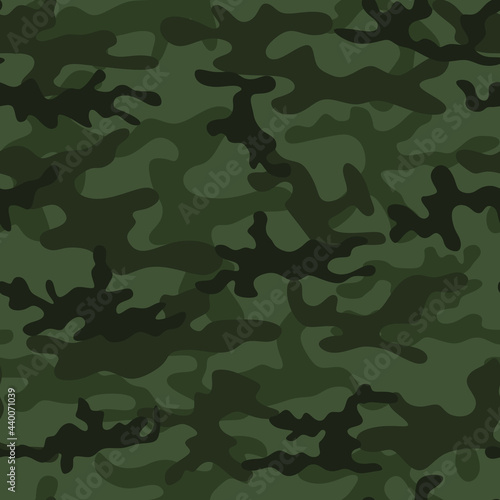 Military camouflage. Army pattern. Seamless print for printing. Vector illustration.
