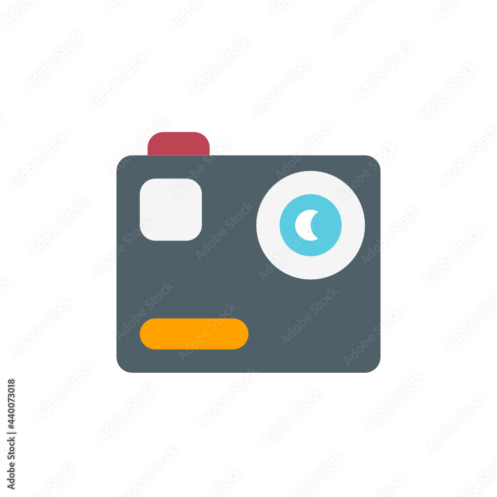 Compact Camera flat icon. Compact Camera flat icon.