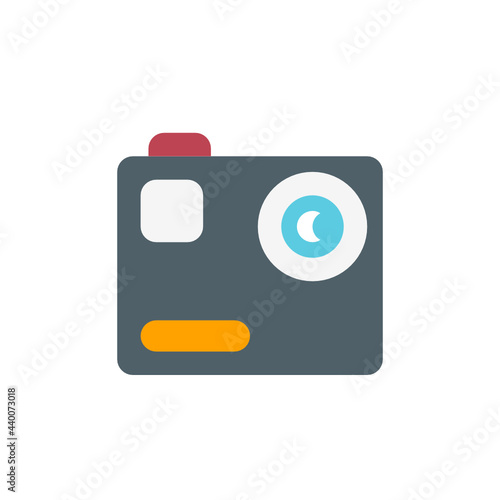 Compact Camera flat icon.