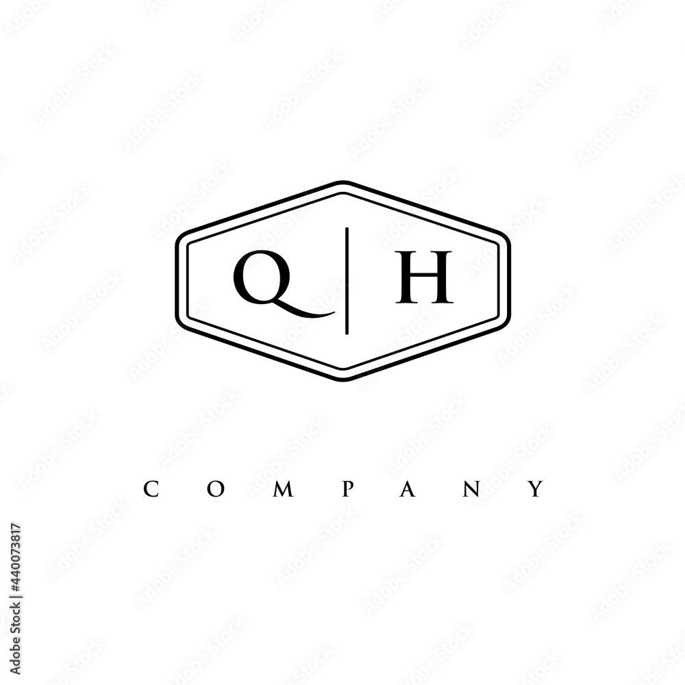 initial QH logo design vector initial QH logo design vector