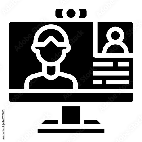 video call glyph icon