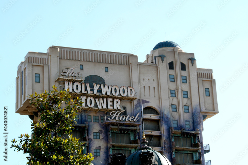 The Hollywood Tower Hotel. Euro Disney attraction. Disney Land Paris