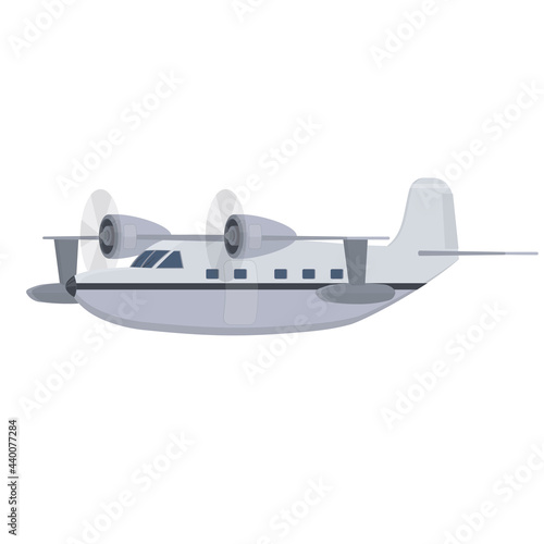 Seaplane. Airplane flight  vector illustration