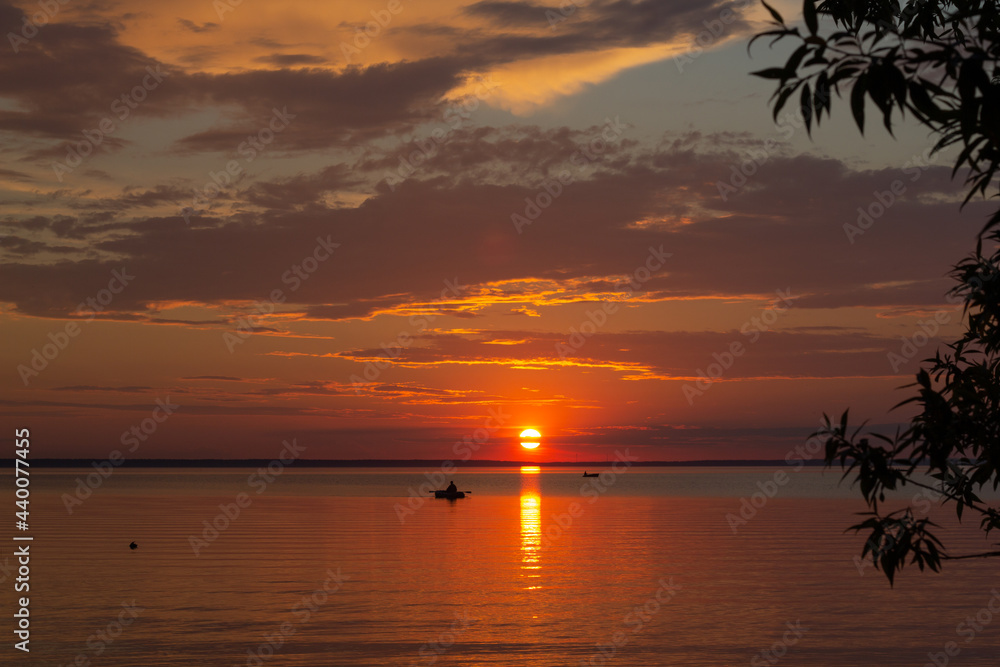 sunset on the beach