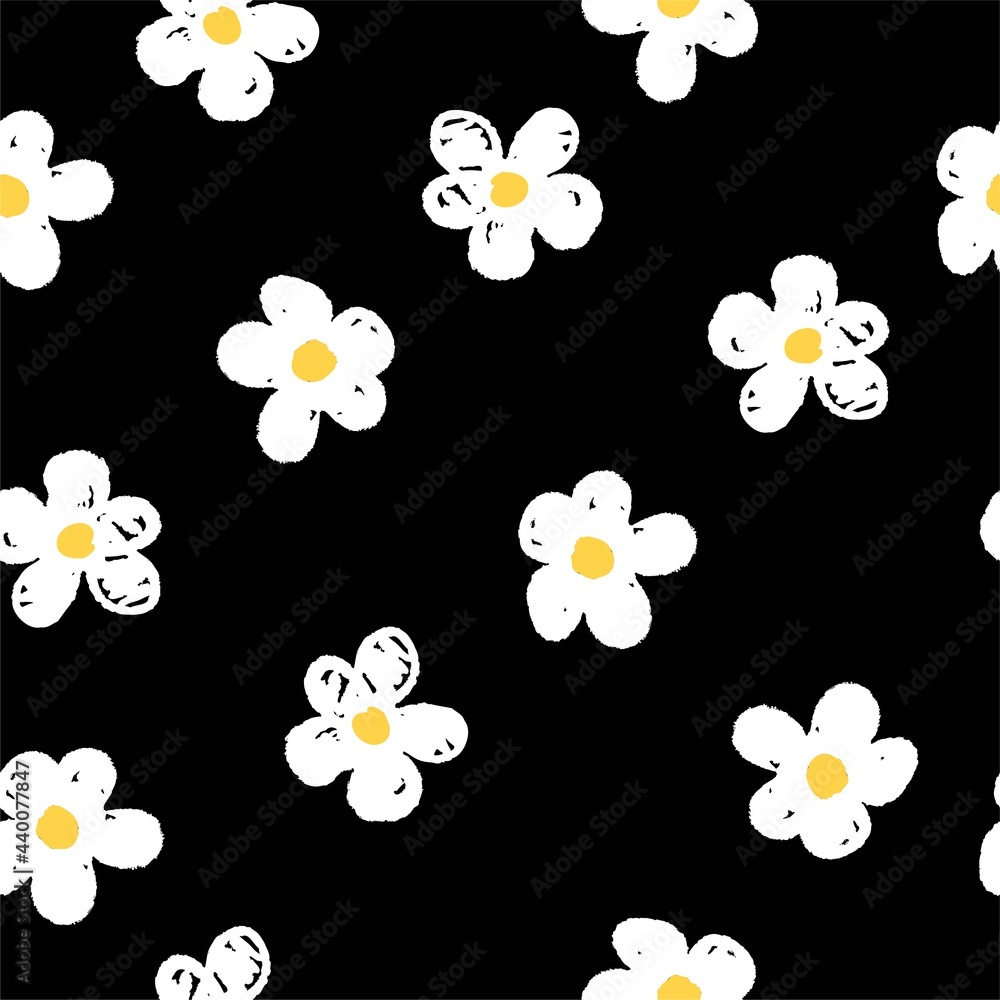 Flowers background print for textile. The drawn small flowers beautiful illustration for the fabric. Design ornament pattern seamless. Vector Flowers background print for textile. The drawn small flowers beautiful illustration for the fabric. Design ornament pattern seamless. Vector