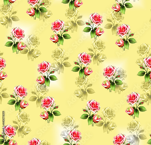 floral digital print seamless 