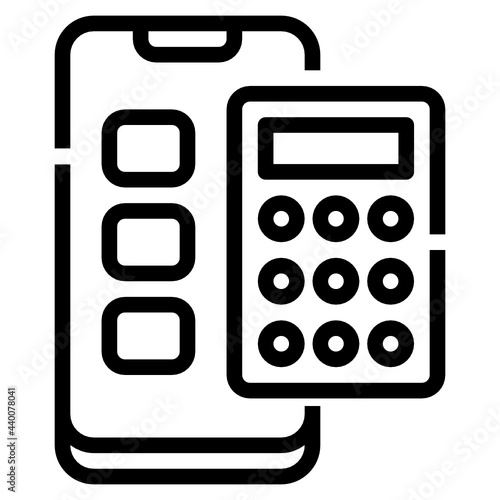 calculator line icon
