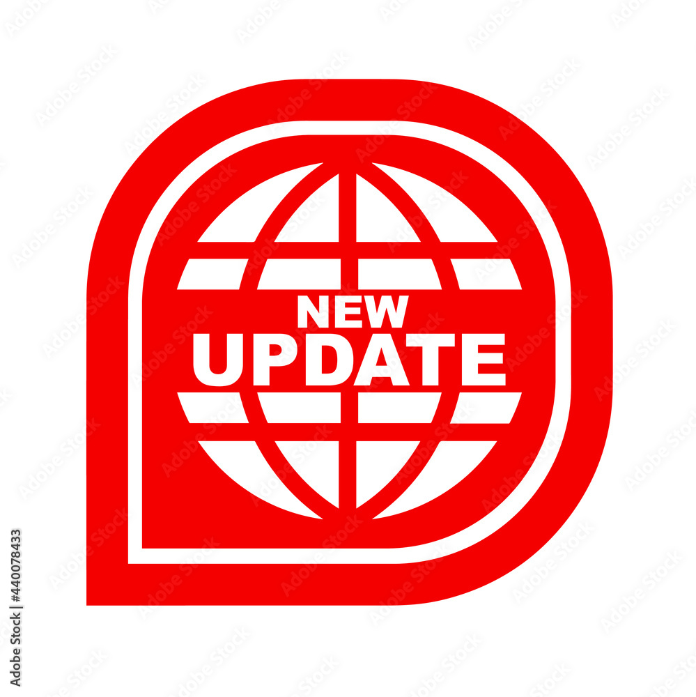 new update icon on white background new update icon on white background
