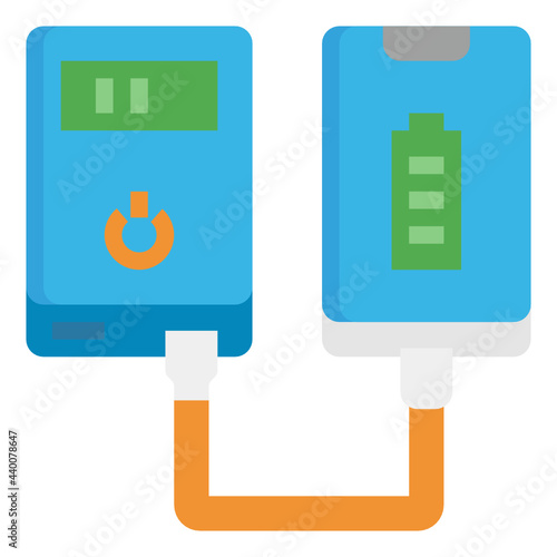 powerbank flat icon