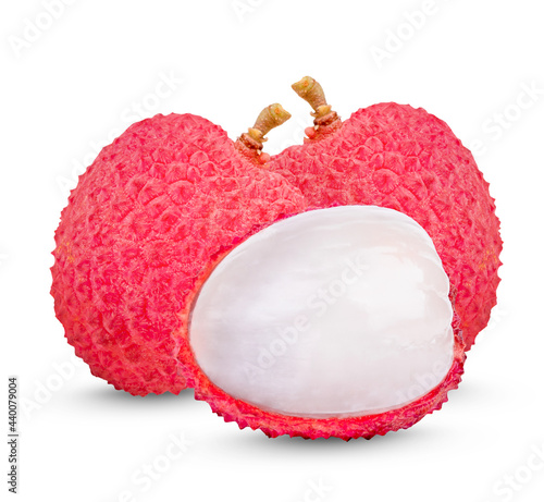 Fresh lychee isolated on white background