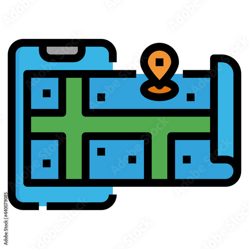 map line icon photo