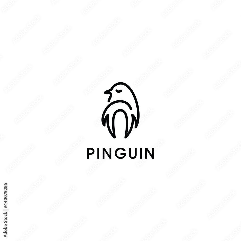 Penguin logo vector desain inspiration. Penguin logo vector desain inspiration.