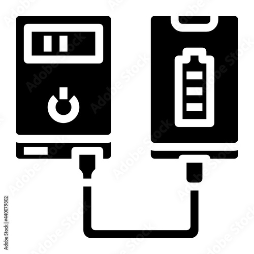 powerbank glyph icon