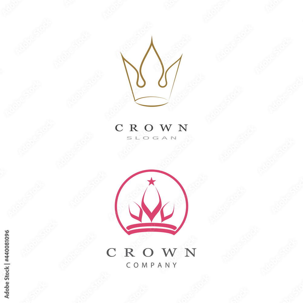 Royal King Queen Crown Elegant Luxury logo design Royal King Queen Crown Elegant Luxury logo design