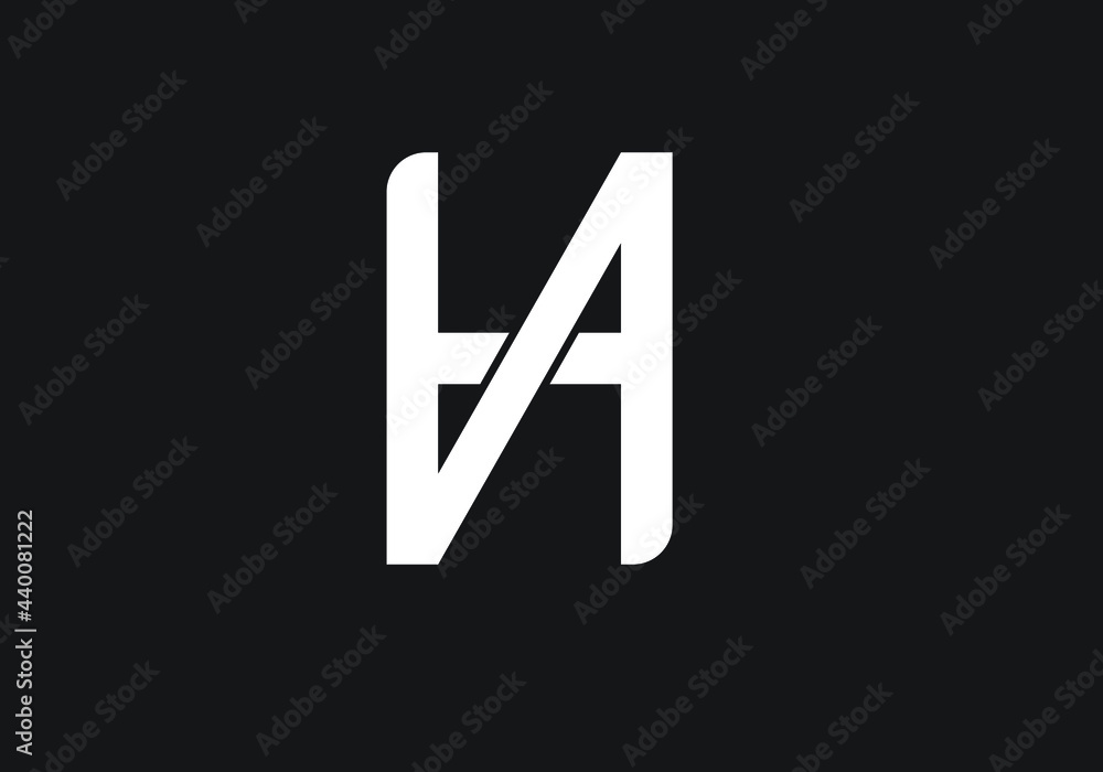 Fototapeta premium H A letter combination logo for your business