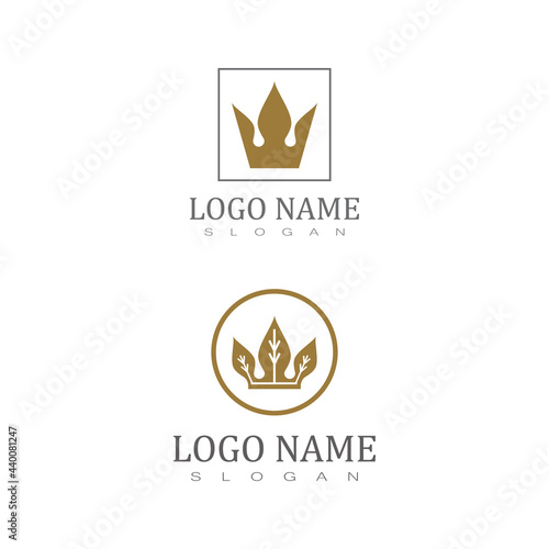 Royal King Queen Crown Elegant Luxury logo design