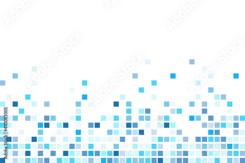 Pixel mosaic. Pixel decay illustration. Falling pixels. Abstract background. photo