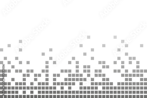 Pixel mosaic. Pixel decay illustration. Falling pixels. Abstract background.