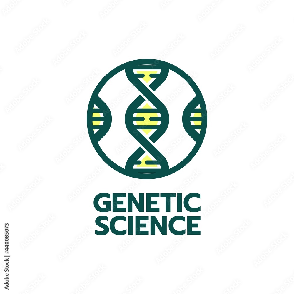 genetic research double helix nucleic acid laboratory logo concept design illustration genetic research double helix nucleic acid laboratory logo concept design illustration