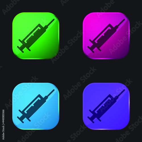 Botox four color glass button icon