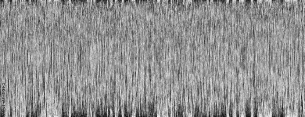 Monochrome black and white abstract striped background. Imitation of wood texture. Lines are arranged vertically on a long horizontal background.